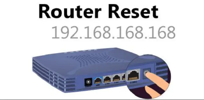 router reset 192.168.168.168