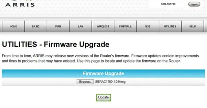 arris firmware update