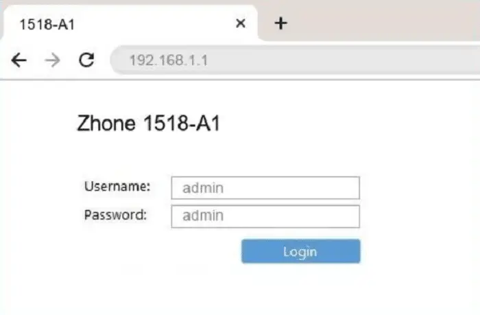zhone routers login
