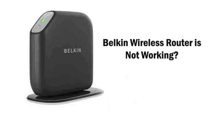 belkin router not working after reset
