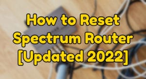 how to reset spectrum router