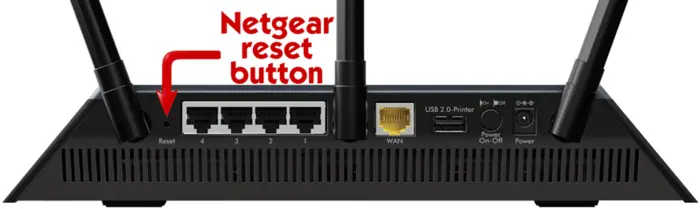 nighthawk router reset button