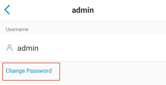 admin password