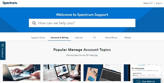 spectrum router website