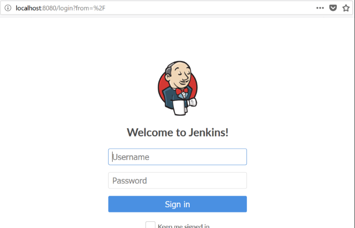 access your Jenkins dashboard