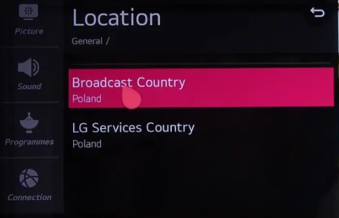 broadcast country lg