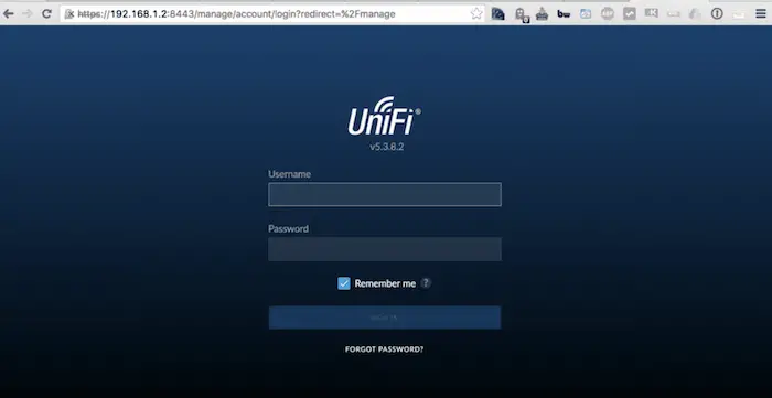 unifi login page