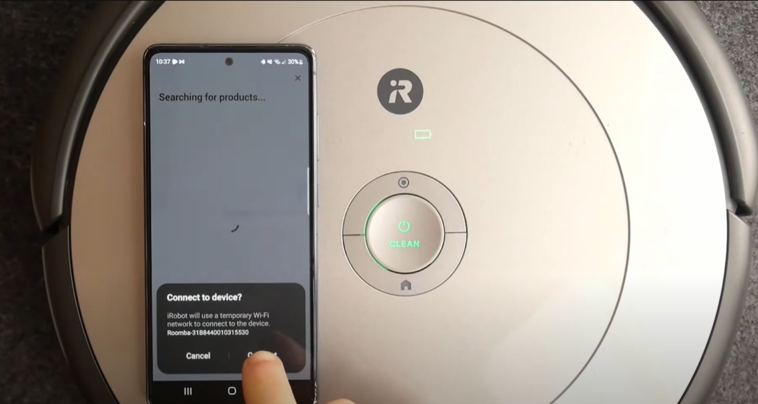 connect the roomba